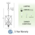 thumbnail image 4 of Kira Home Eleanor 27" 3-Light Foyer Light Pendant Chandelier, Cylinder Metal Shade, Adjustable Height, Brushed Nickel, 4 of 9