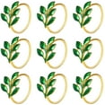 thumbnail image 1 of Juego de 20 Servilleteros de Hoja de Metal Verde KPOSIYA 4.3 cm, 1 of 7