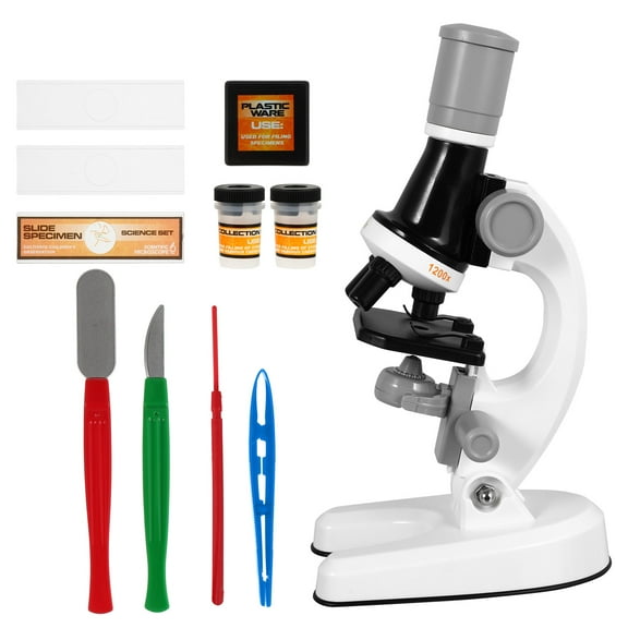 Niceauty Rectangular Microscope Adjustable Angle for Kids School Set 8.7x4.7in