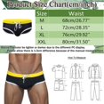 thumbnail image 4 of kamemir Men Swim Brief Male Summer Cool Sports Colorful Fit Beach Shorts Triangle Fashion Sexy Swimming Trunks(Black,L), 4 of 6