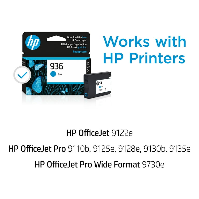 HP 936 Cyan Original Ink Cartridge, ~800 pages, 4S6U9LN - Walmart.com