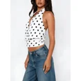 thumbnail image 3 of Women Y2K Halter‑Neck Crop Tank Top, Loose‑Fit Open‑Back Sleeveless Cami Vest Summer Daily and Party Going‑Out Top, 3 of 12