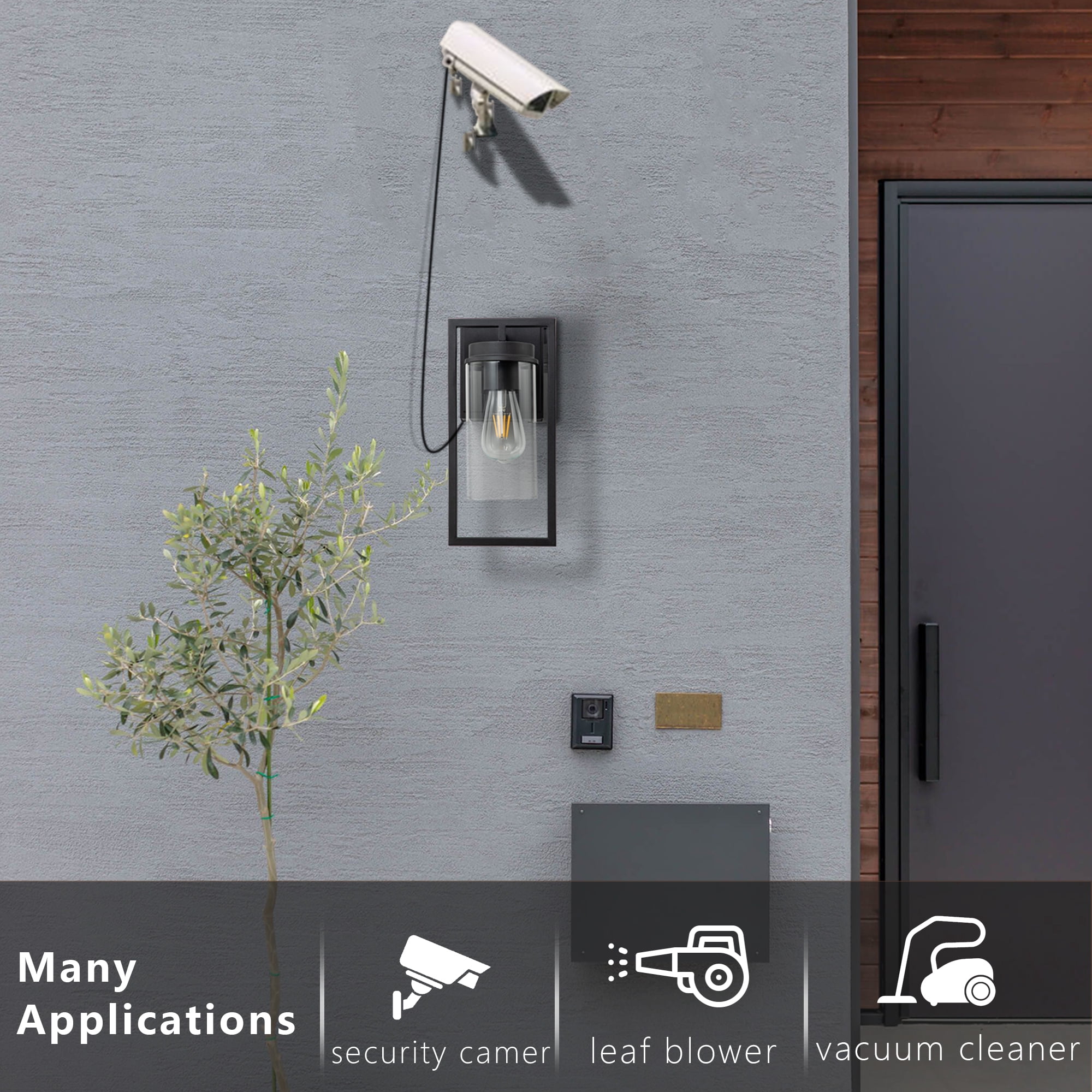 Modern Outdoor Lights with GFCI Outlet