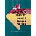 thumbnail image 2 of ArtsyQuotes 19x24 White Modern Wood Framed Museum Art Print Titled - Sir Isaac Newton Quote: Equal Reaction, 2 of 4