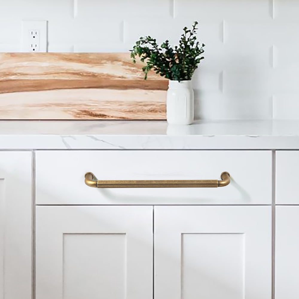 Goo-Ki 5'' Hole center Zinc Alloy Cabinet Handles, Antique Brass Cabinet Pulls for Kitchen,Drawer,Cupboard & Wardrobe， 6 Pack