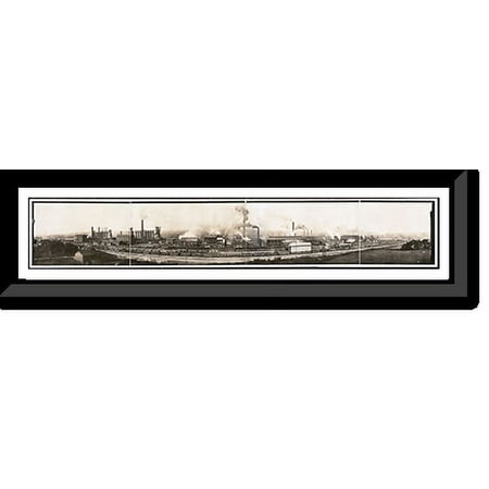Historic Framed Print, OH 1905 Youngstown Ohio Steel Works PHOTO, 36-3/8" x 8-3/8"