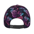 thumbnail image 4 of Picia Purple Butterfly pattern Trucker Low Profile Hat Men Women Baseball Cap Dad Hat Adjustable Unconstructed Plain Cap, 4 of 9