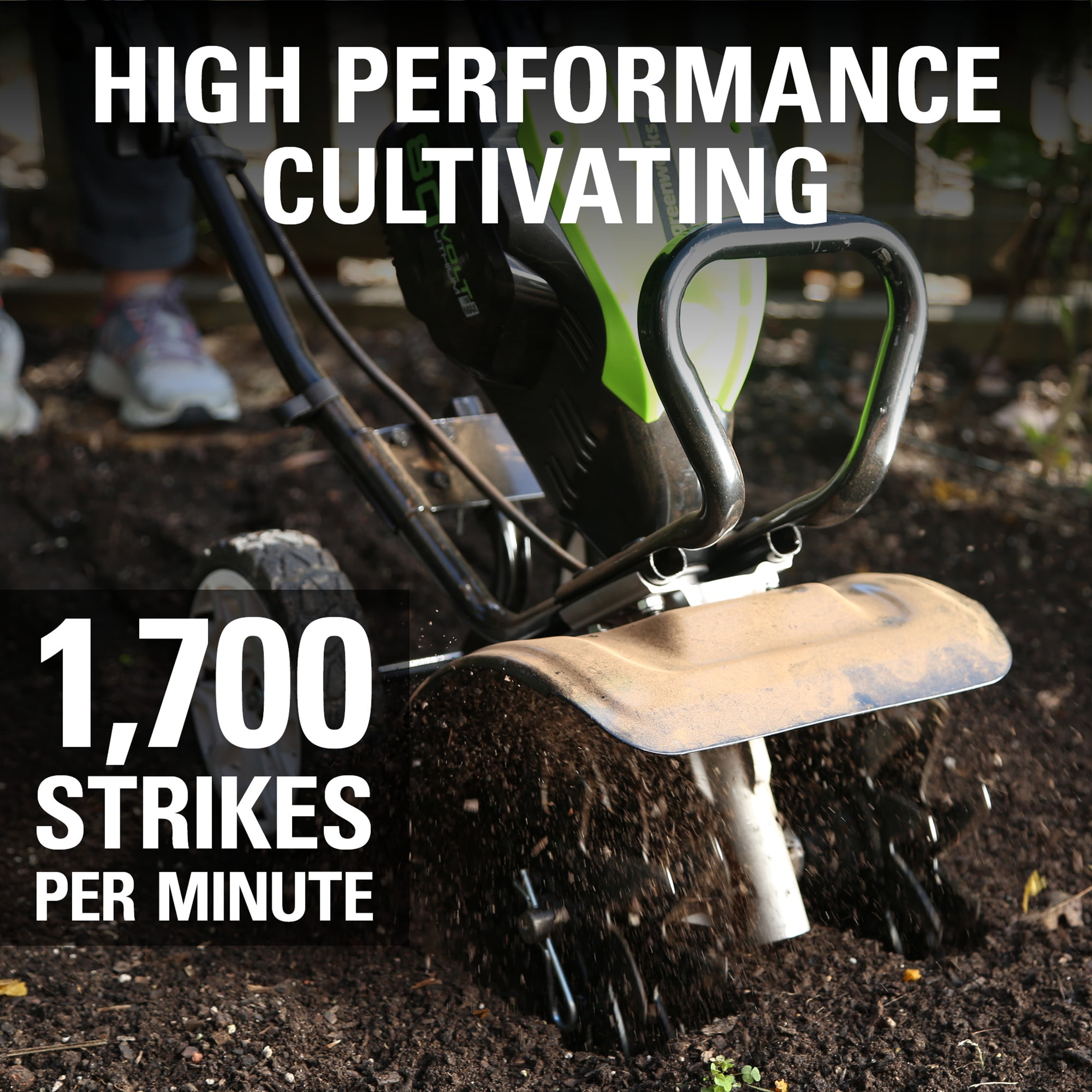 Greenworks 80V 10" 80V Cultivator/Tiller, Battery Not Included 2800002