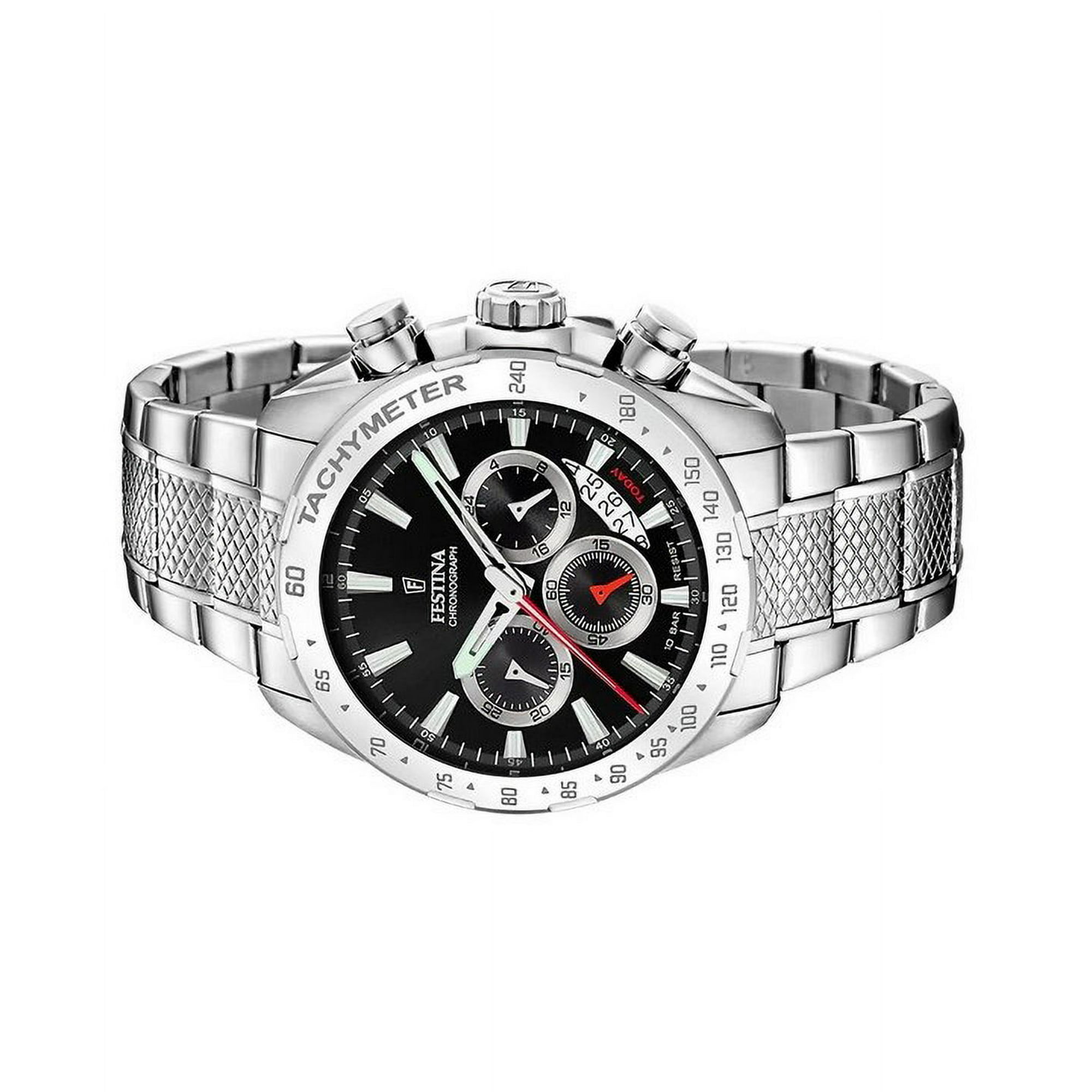 Festina Chrono Sport Stainless Steel Black Dial Quartz F20668 4 100M Men s Watch