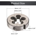 thumbnail image 2 of HUGFEGWE 1/2-20 Round Die, Machine Thread Right Hand Threading Die, Alloy Tool Steel 2pcs CJB91-23396, 2 of 7