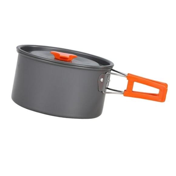Pot de campamento Cocina de cocción Hiradora Agua Compacto Campamento Ligero Ligero con Tapa para la barbacoa Mochilas de caminata Playa de senderismo 17CMX17CMX9.5cm