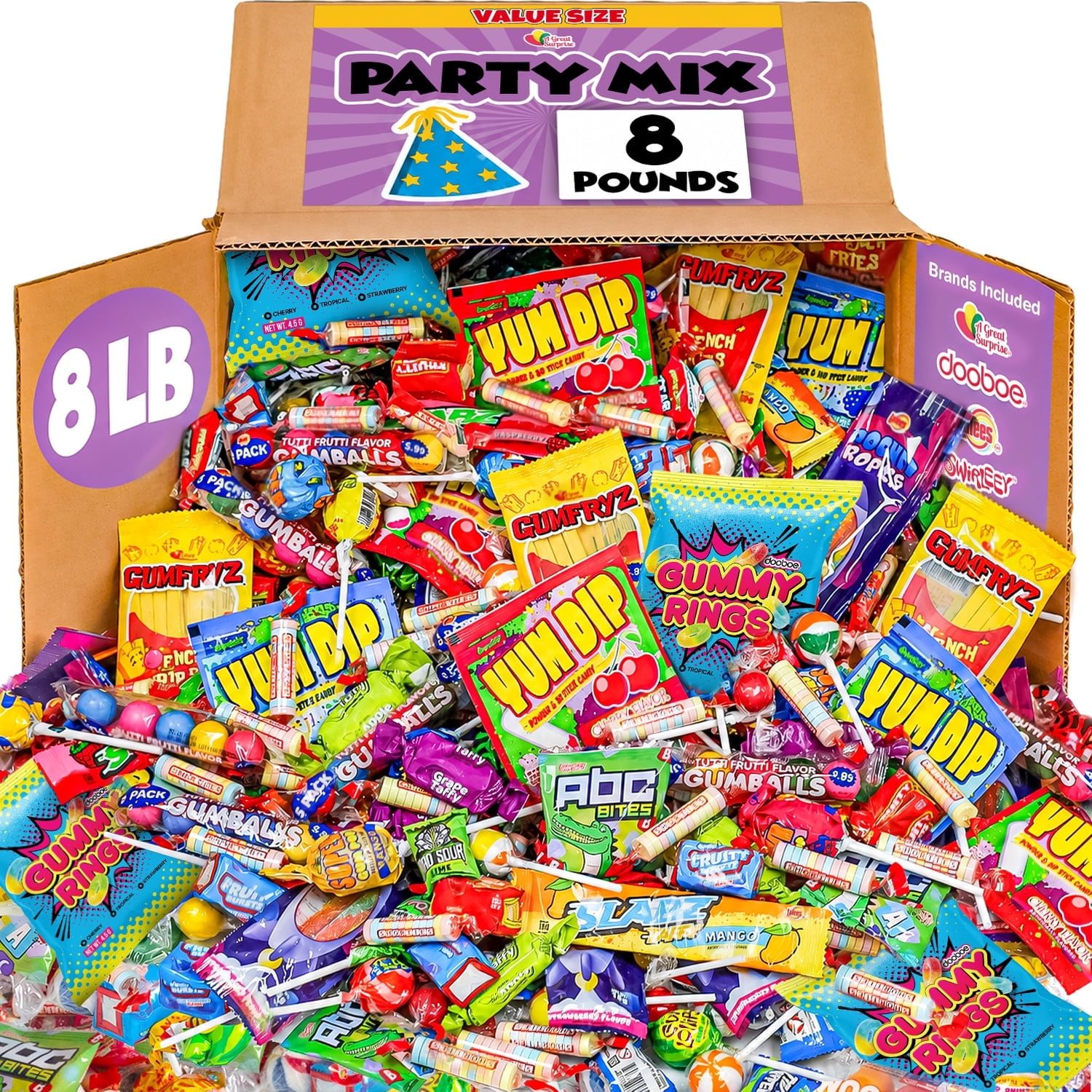 A Great Surprise Bulk Candy 8 Pounds Variety Mix with Assorted