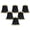 Black - 6 Pack, variant on Royal Designs, Inc. Decorative Trim Hexagon Empire Chandelier Basic Shade CS-508AGL, Antique Gold, 2.5 x 5 x 4.5