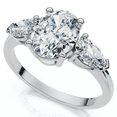 thumbnail image 2 of Pompeii 1 1/2Ct Oval Michelle Diamond Engagement Ring 14k Gold or Platinum Lab Grown, 2 of 3