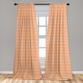 thumbnail image 5 of Ambesonne Autumn Curtains, Holiday Seasonal Color, Pair of 28"x84", Orange and White, 5 of 5