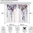 thumbnail image 4 of Purple Wisteria Floral Small Kitchen Curtains Lilac Window Treatment Rustic Flower Blossom Wooden Country Cafe Short Window Curtains for Bathroom Dining Room Tier Drapes 27.5x39 inch, 4 of 7