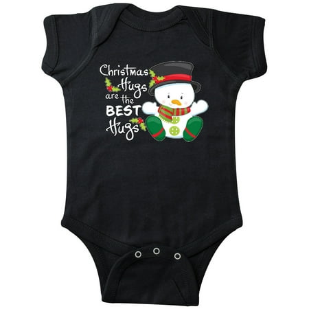 

Inktastic Christmas Hugs are the Best Hugs- cute snowman Gift Baby Boy or Baby Girl Bodysuit