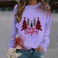 thumbnail image 2 of Hoodless Sweatshirt for Women Fashion Casual Christmas Print Round Neck Loose Long Sleeve T Shirt Sweatshirt, 2 of 4