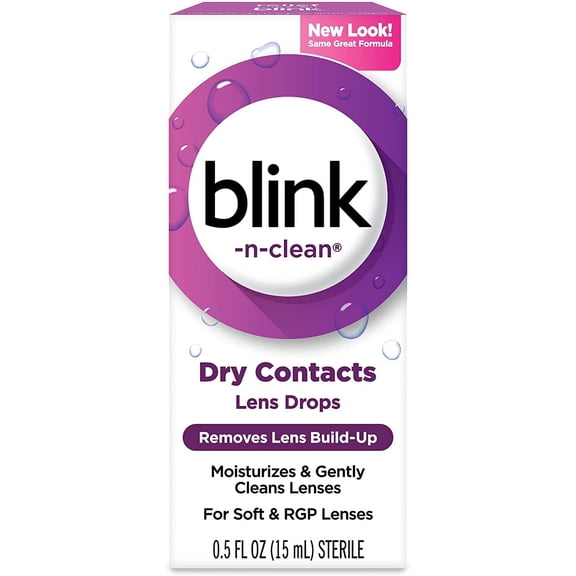 Blink-N-Clean Lens Drops for Any Soft Contact Lens, 0.5 FL OZ