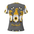 thumbnail image 6 of Honeii Bee Kind Print Women's V-Neck T-Shirt,Short Sleeve V Neck Tees Tops for Women , Perfect for Work, Travel, and Everyday Wear, 6 of 7
