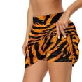 thumbnail image 5 of Uorisango Tiger Stripes Tennis Golf Skirts for Women with Shorts Athletic Women's Active Performance Skort Comfortable Polyester Spandex Fabric Outing Wear for Workout Pickleball, 5 of 7