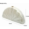 thumbnail image 2 of Kwuty Women Fan Shell Acrylic Clutch Purse Marble Evening Bag Unique Handbag Cute Shell Clutch Wedding Purse for Party, 2 of 6