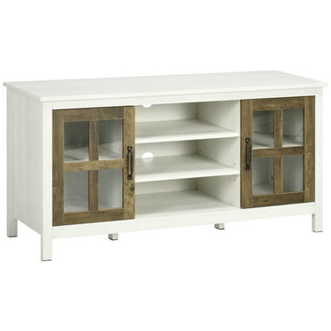 HOMCOM TV Stand for TVs up to 55 Inches, TV Cabinet with Adjustable Shelves