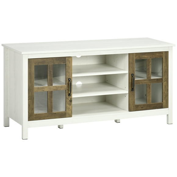 HOMCOM TV Stand for TVs up to 55 Inches, TV Cabinet with Adjustable Shelves
