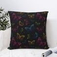 thumbnail image 4 of Yiaed Butterfly Print Pillow Covers Super Soft Decorative Square Throw Pillow Covers Case Cushion Covers for Sofa Couch Bedroom Car Decor（No pillow core）-26"x26", 4 of 7