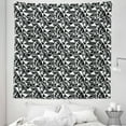 thumbnail image 1 of Abstract Tapestry, Modern Monochrome Fractal Geometry Theme with Triangle Tiles Repeat in Rhythm, Fabric Wall Hanging Decor for Bedroom Living Room Dorm, 5 Sizes, Black and White, by Ambesonne, 1 of 1
