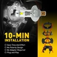 thumbnail image 4 of AUXITO H1 LED Bulb, Upgraded Brighter  H1LED Fog Light Bulbs 6500K White, 1:1 Mini Size No Adapter Required, Non-Polarity Canbus Ready, Pack of 2, 4 of 11