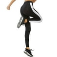 thumbnail image 6 of Aellinatey Women Striped High Waist Leggings Running Yoga Pants Sport Tights Activewear, 6 of 6