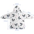 thumbnail image 7 of French Bulldog Blanket Hoodies for Kids 6-13YR Oversize Wearable Blanket Hoodies for Boys Girls Teens, 7 of 7