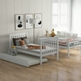 thumbnail image 7 of White Twin Over Bunk Bed With Useful Space For Storage And Trundle - Pine Build Solid Pine, 3 Sharing Option, 7 of 7