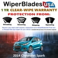 thumbnail image 2 of 2014 Chevrolet Spark Beam Wiper Blades Wipers w/1yr Warranty (Set of 3) w/Rear Wiper (WiperBladesUSA), 2 of 5