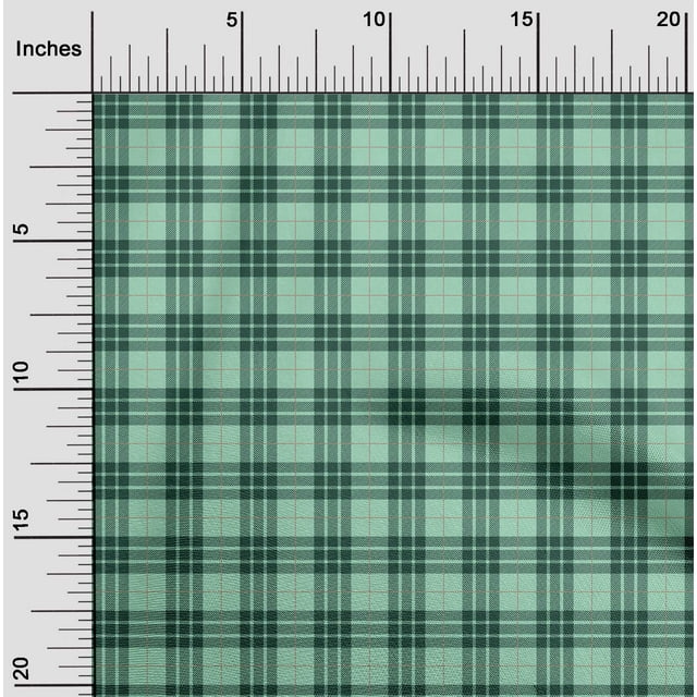 oneOone Tissu Popeline de Coton à Carreaux Tartan 56 Pouces de Large