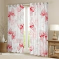 thumbnail image 2 of Feelyou Princess Pink Bowknot Curtains Pack of 2 (42x84 Each), Vintage Flower Print Curtains Blackout, Romantic French Style Bedroom Curtains, Window Curtains Bedroom Decor, 2 of 6
