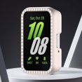 thumbnail image 3 of Funda protectora con incrustaciones de diamantes para PC marco a prueba de polvo para reloj media funda antiarañazos para Samsung Galaxy Fit 3 SM-R390, 3 of 6