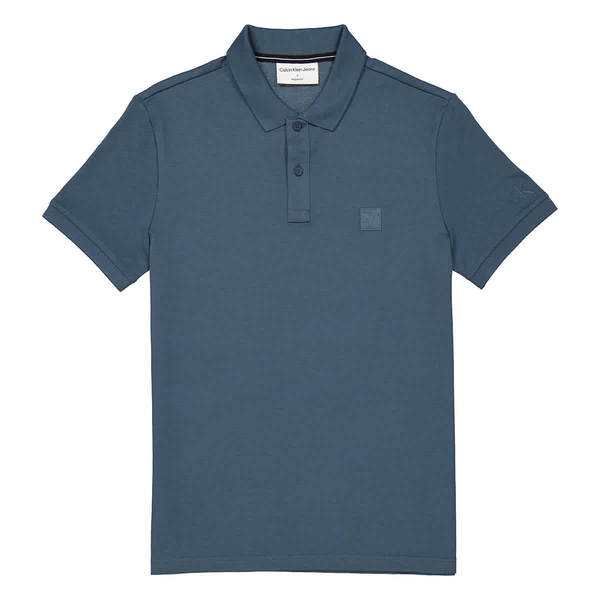 Calvin Klein Men's Ocean Teal Embossed Logo Polo Shirt, Size X-Large -