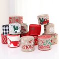 thumbnail image 3 of Coxeer Christmas Ribbon Burlap Vintage Festival Plaid DIY Wrapping Ribbon Craft Ribbon, 3 of 6