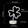 thumbnail image 4 of LINLIN Shamrock Neon Light Sign, LED Neon Sign with Holder Base Table Lamps, Battery Powered/USB Neon Lights for Room Party Table Art Dormitory Decorative Signs, 4 of 6