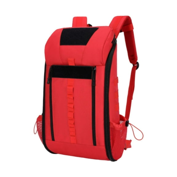 TOOYFUL First Aid Backpack Medical Backpack Empty Oxford Cloth Survival Supplies Bag First Responder Bag for Hiking Travel red