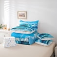thumbnail image 6 of Manfei Large Ocean Wave 7-Piece Twin Bedding,Bright Cloud Bedding Comforter Set,White Blue,Colorful Stars Reversible, 6 of 8