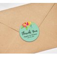 thumbnail image 3 of Darling Souvenir MADE WITH LOVE Round 45 Pcs Floral Thank You Stickers Personalized Bride Groom Names And Date Envelope Seals-Mint, 3 of 3