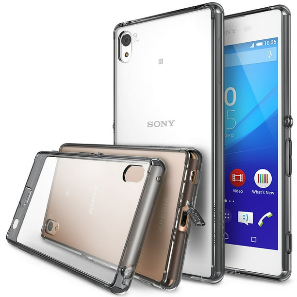 Ringke Fusion Case Compatible with Sony Xperia Z3 Plus, Transparent PC Back Bumper Drop Protection Phone Cover Smoke Black - Walmart.com