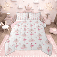 thumbnail image 1 of Manfei Ensembles de Douillette Pleine Grandeur Fille de Ballet Mignonne, Ensemble de Literie Château de Princesse, Ensembles de Literie Papillon Rose Rêveur, Décor Maison Ultra Doux Réversible 3 Pcs, 1 of 6