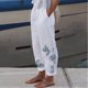 thumbnail image 2 of Pantalones Largos Con Estampado de Bolsillo Suelto Informal de Verano Para Mujer A La Moda Odeerbi ODB-6, 2 of 5