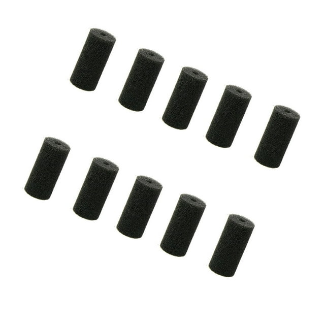 Langgg Filtre d'Aquarium en Coton Éponge Portable de Remplacement Ronde Simple Usage Protection Couleur Unie 10 Pcs L