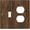 Brown Wood Grain Simple Dark Oak Print, variant on Boho Greenwhite Eucalyptus Leaf Floral Outlet Covers 1 Gang Duplex Light Switch Cover Decorative Switch Plates Electrical Receptacle Faceplate Wall Plate for Bedroom Living Room Decor