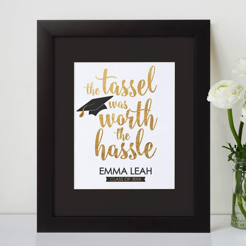 The Tassel Is Worth the Hassle Personalized Framed Print